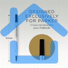 Стержень роллер Parker Quink Z01 (CW1950277) F 0.5мм, черные чернила, без упаковки