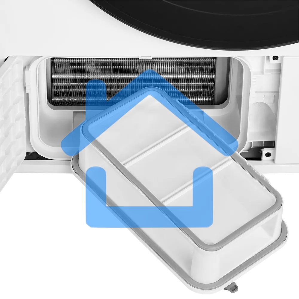 Сушильная машина Monsher MDM 595 Blanc белый, 10 кг, сушка - тепловой насос, программ - 15, 59.5 x 85.5 x 66.5 см