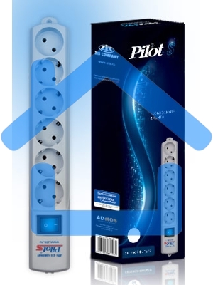 Сетевой фильтр Pilot S 5м (6 розеток) белый (коробка)