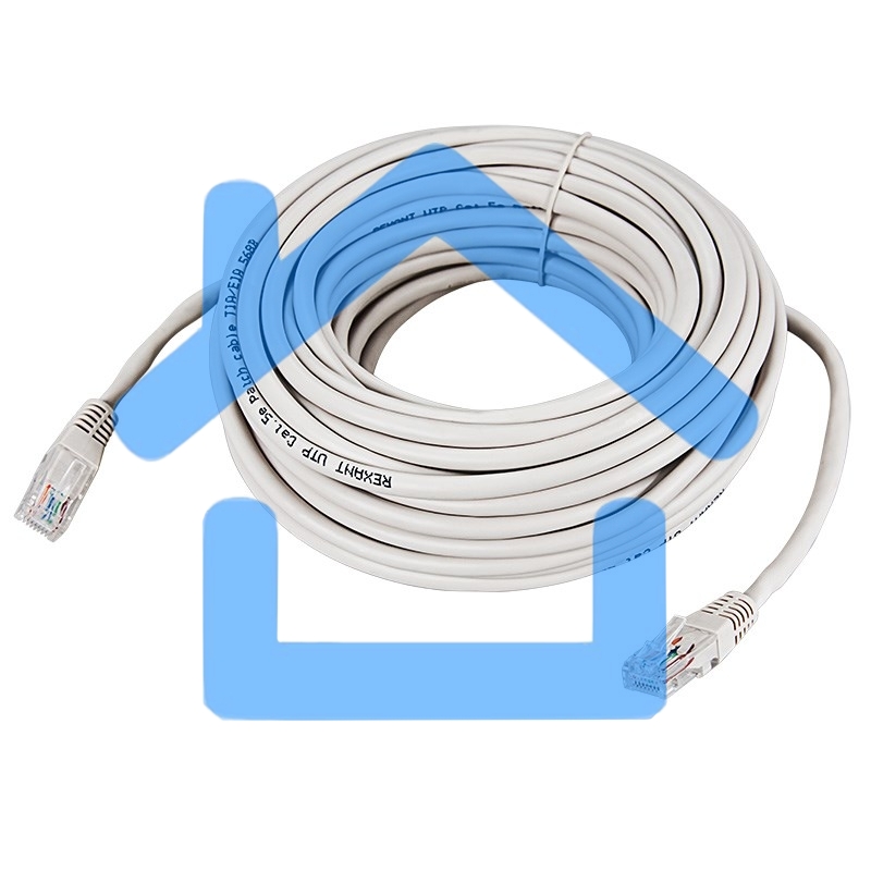 Пaтч-корд Rexant U/UTP, кат.5e, RJ45-RJ45, неэкранированный, PVC серый, 20м