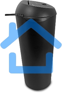 Уничтожитель документов ГЕЛЕОС УМ24-4, DIN P-4 (4 ур-нь секр.), фрагмент 3,9х38мм, 17 лист (70г/м2), CD/пл.карты/скрепки/скобы, 24 литра