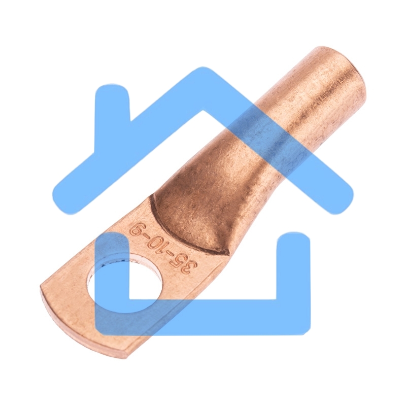 Наконечник медный ТМ 35-10-9 (35мм² - Ø10мм) (в упак. 50 шт.) Rexant