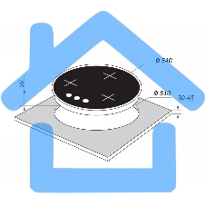 Газовая варочная панель Maunfeld EGHG.43.23CB\G черный