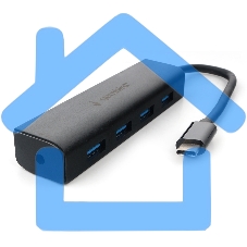 Концентратор USB 3.0 Gembird UHB-C364, 4 порта, Type-C, с доп питанием