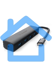 Концентратор USB 3.0 Gembird UHB-C364, 4 порта, Type-C, с доп питанием