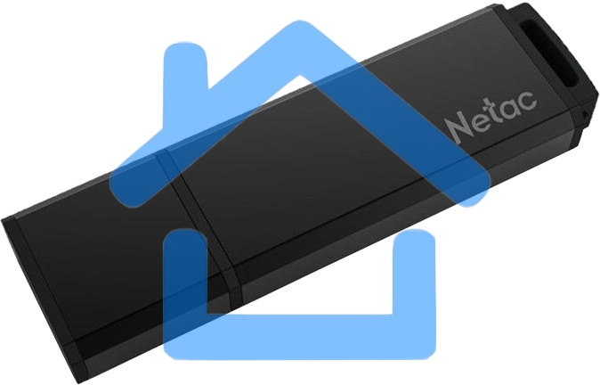 Флешка USB R/W Netac U351 NT03U351N-064G-30BK, 64Gb, USB3.0, с колпачком, металлическая черная