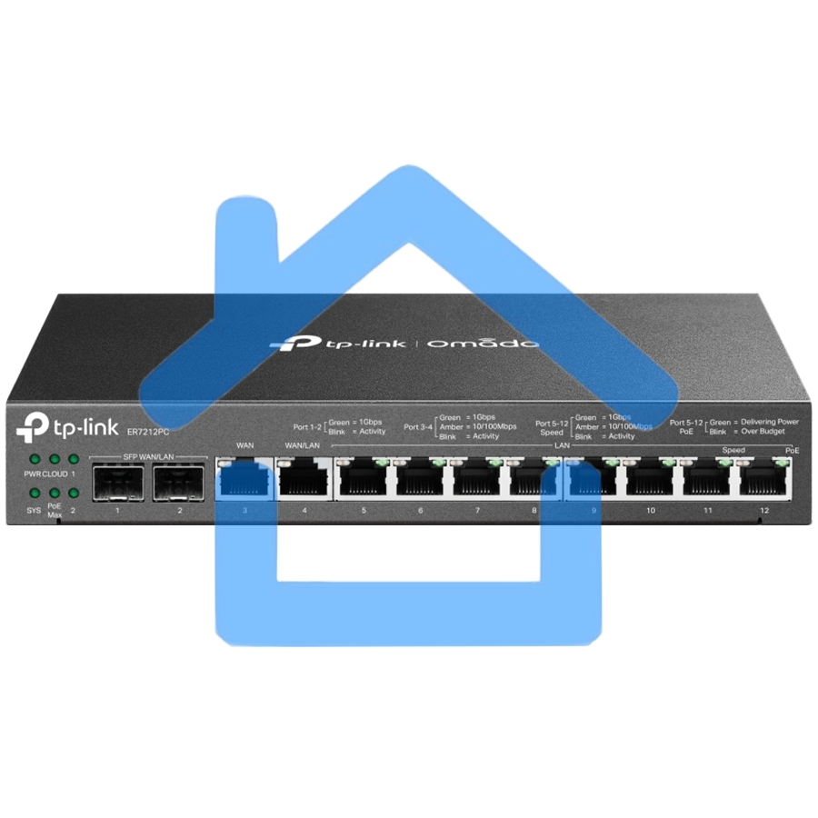 Гигабитный VPN-маршрутизатор TP-Link ER7212PC Omada с портами PoE+ и контроллером