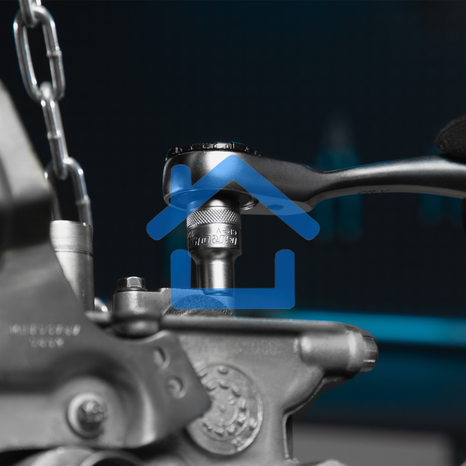 Набор инструментов 76 предметов, 120 зубьев, CrV1/4, 1/2