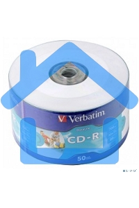 Диск CD-R Verbatim 80min, 700mb, 52x Shrink/50 Ink Print 43794