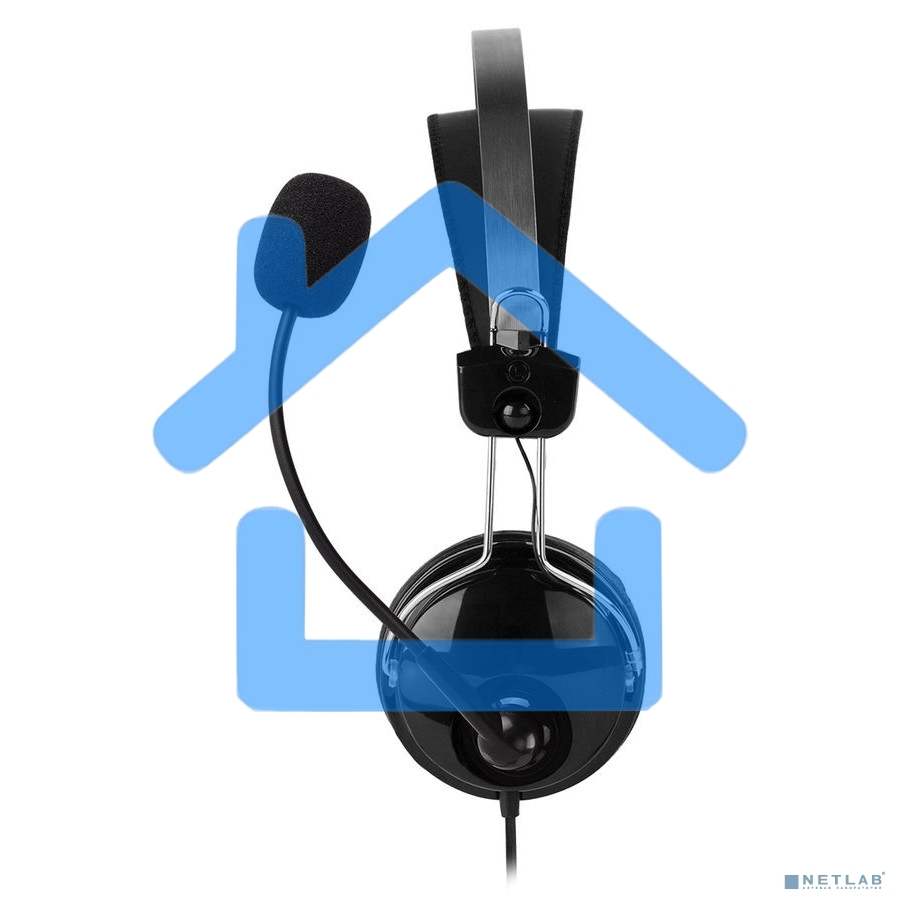 Наушники с микрофоном A4Tech HU-7P черный 2м накладные USB оголовье