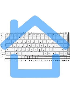 Клавиатура для ноутбука HP Pavilion G4-2000 белый без рамки