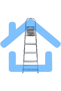 Стремянка Сибртех 5 ступеней, стальная, оцинкованная