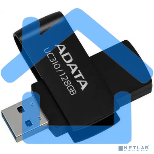 Флешка USB ADATA UC310 (UC310-128G-RBK), 128 Gb, USB 3.2 Gen 1, R/W 100/30, черный