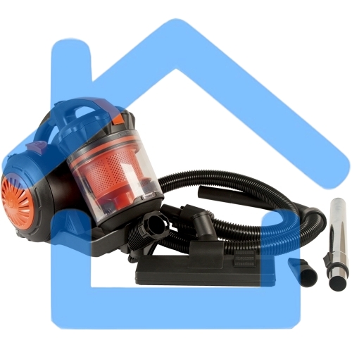 Пылесос Mystery MVC-1124 черный/оранжевый, 300/2000 Вт, уборка сухая, пылесборник контейнер 5 л