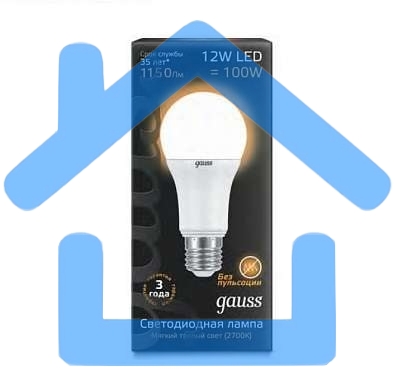 Лампа светодиодная GAUSS LD102502112LED A60 globe 12W E27 2700K