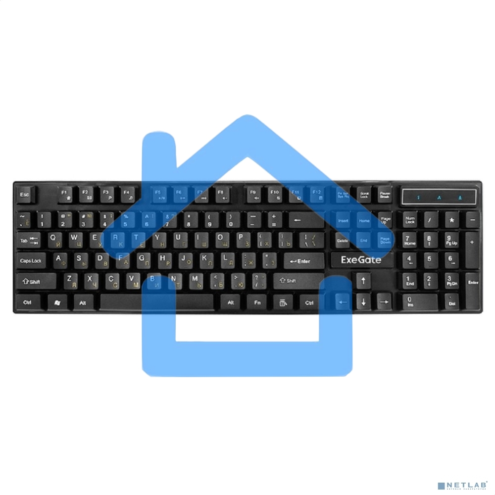 Комплект ExeGate Professional Standard Combo MK110 (клавиатура влагозащищенная 104кл. + мышь оптическая 1000dpi, 3 кнопки и колесо прокрутки, длина кабелей 1,5м; USB, черный, Color Box)