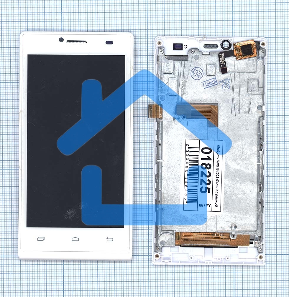 Дисплей для DNS S4509 белый с рамкой