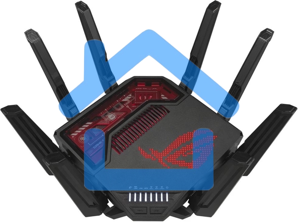 Маршрутизатор ASUS GT-BE19000, черный/красный, 90IG0850-MO9A0V
