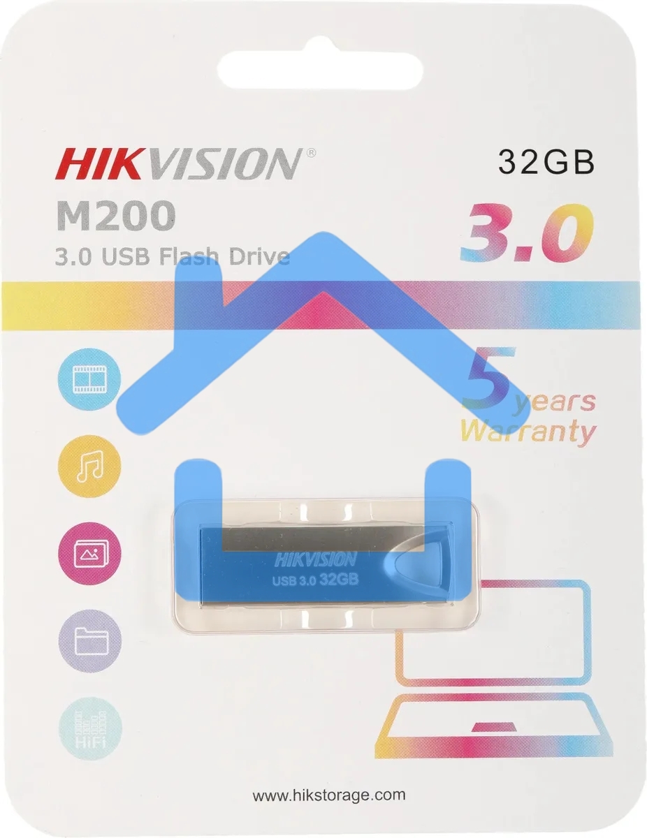 Флешка USB R/W Hikvision (HS-USB-M200/32G/U3), 32GB, USB 3.0, R/W металик