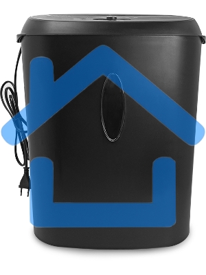 Уничтожитель документов ГЕЛЕОС УМ24-4, DIN P-4 (4 ур-нь секр.), фрагмент 3,9х38мм, 17 лист (70г/м2), CD/пл.карты/скрепки/скобы, 24 литра