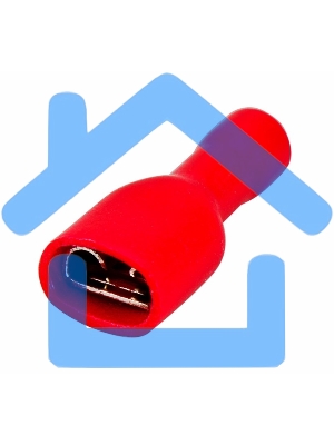 Клемма плоская полностью изолированная гнездо 6.6 мм 0.5-1.5 мм² (РППи-м 1.5-(6.3)) Rexant