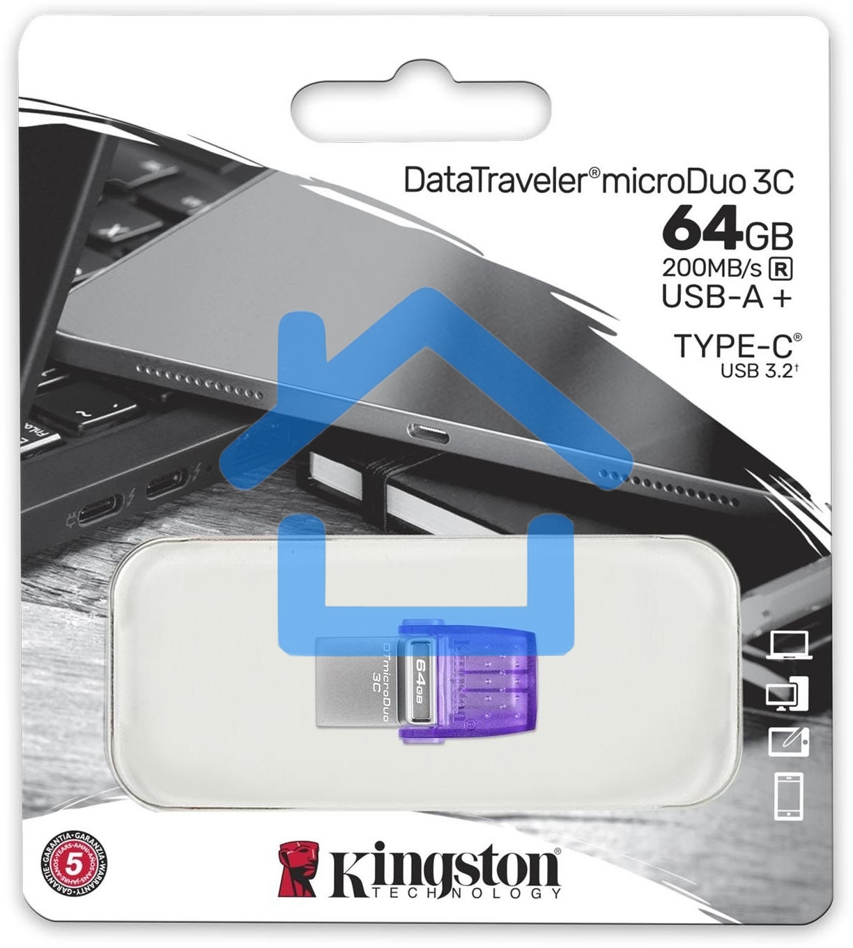 Флешка USB R/W Kingston USB3.2 64Gb DTDUO3CG3/64Gb