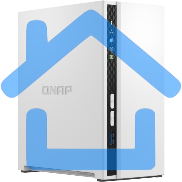 Сетевое хранилище SMB QNAP TS-233 NAS 2 HDD trays. ARM 4-core Cortex-A55 2.0GHz, ram 2 Gb (max), 1x1GbE, 2xUSB 2.0 port,1xUSB 3.2 Gen 1