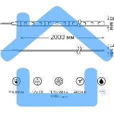 Лента светодиодная Basic Gauss 12V 9,6W/m 624lm/m 4000K IP20 LED 2m 1/100