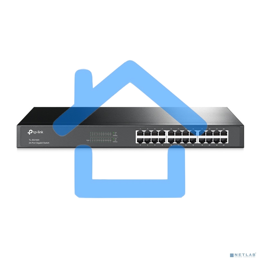 Сетевой коммутатор TP-Link SMB TL-SG1024 Коммутатор 24LAN 10/100/1000Mb/s Unmanagersd Gigabit Rackmount Switch