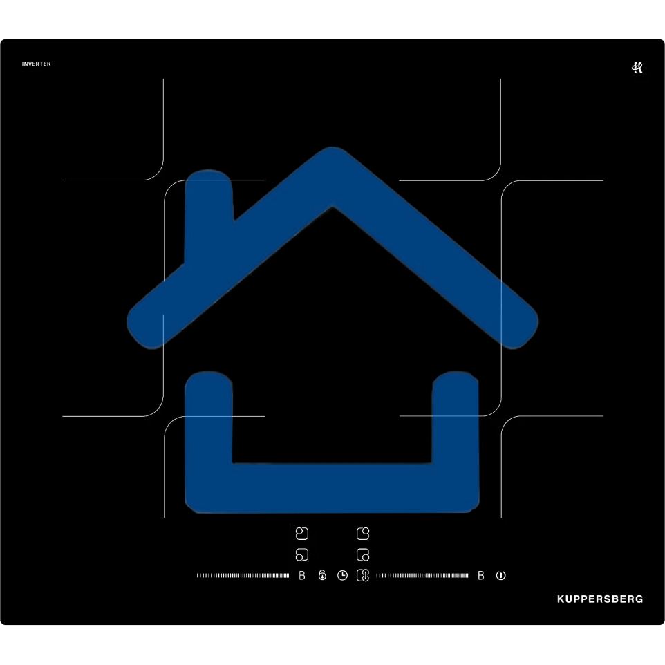 Индукционная варочная панель Kuppersberg ICI 615, индукция, High-Tech, 59 см, 9 уровней мощности, блокировка управления, автоматическое отключение, Inverter, таймер, Booster, Flexi-zone, слайдерное управление, черный