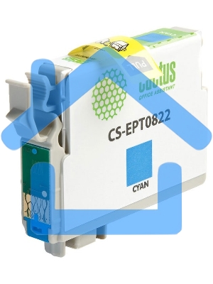 Картридж струйный Cactus CS-EPT0822 (T0822) голубой (13,8 мл) для Epson Stylus Photo R270/290/RX590
