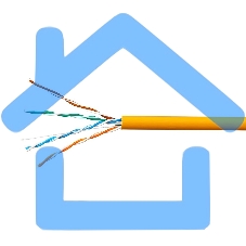 Кабель SkyNet Premium UTPнг-LSZH 4x2x0,51, низкое дымовыделение, нулевое содержание галогенов, медный, FLUKE TEST, кат.5e, однож., 305 м, box, оранжевый