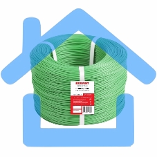 Провод ПГВА Rexant 1х0.50 мм², Cu, зеленый, бухта 500 м