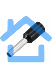 Наконечник штыревой втулочный Rexant изолированный, F-8 мм, 1.5 мм², НШВи 1.5-8 / Е 1,5-8 / E1508, черный, в упак. 10 шт.