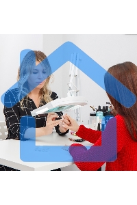 Лупа на струбцине Rexant, квадратная, 5D, с подсветкой, белая