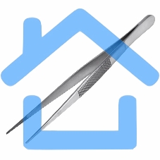 Пинцет прямой, узкий, рифленый 145 мм ПРОФИ