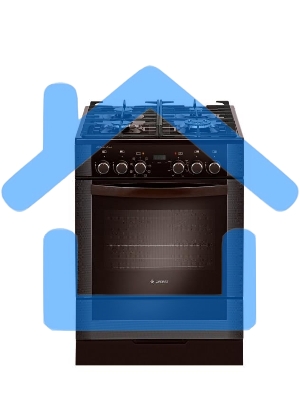 Плита комбинированная Gefest ПГЭ 6502-03 0245 коричневый, конфорок 4 газовых, духовка 55 л, 60 см x 85 см x 60 см