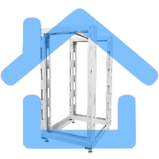 Стойка двухрамная ЦМО СТК-24.2 24U 620ммX800мм направл.закл.гайки 250кг серый