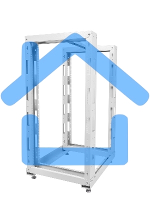 Стойка двухрамная ЦМО СТК-24.2 24U 620ммX800мм направл.закл.гайки 250кг серый
