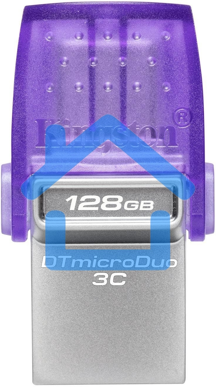 Флешка USB R/W Kingston 128Gb DataTraveler microDuo 3C DTDUO3CG3/128Gb USB3.0 фиолетовый