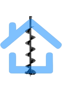 Шнек для льда IR-150, диаметр 150мм, длина 800мм,соединение 20мм, съемный нож Denzel