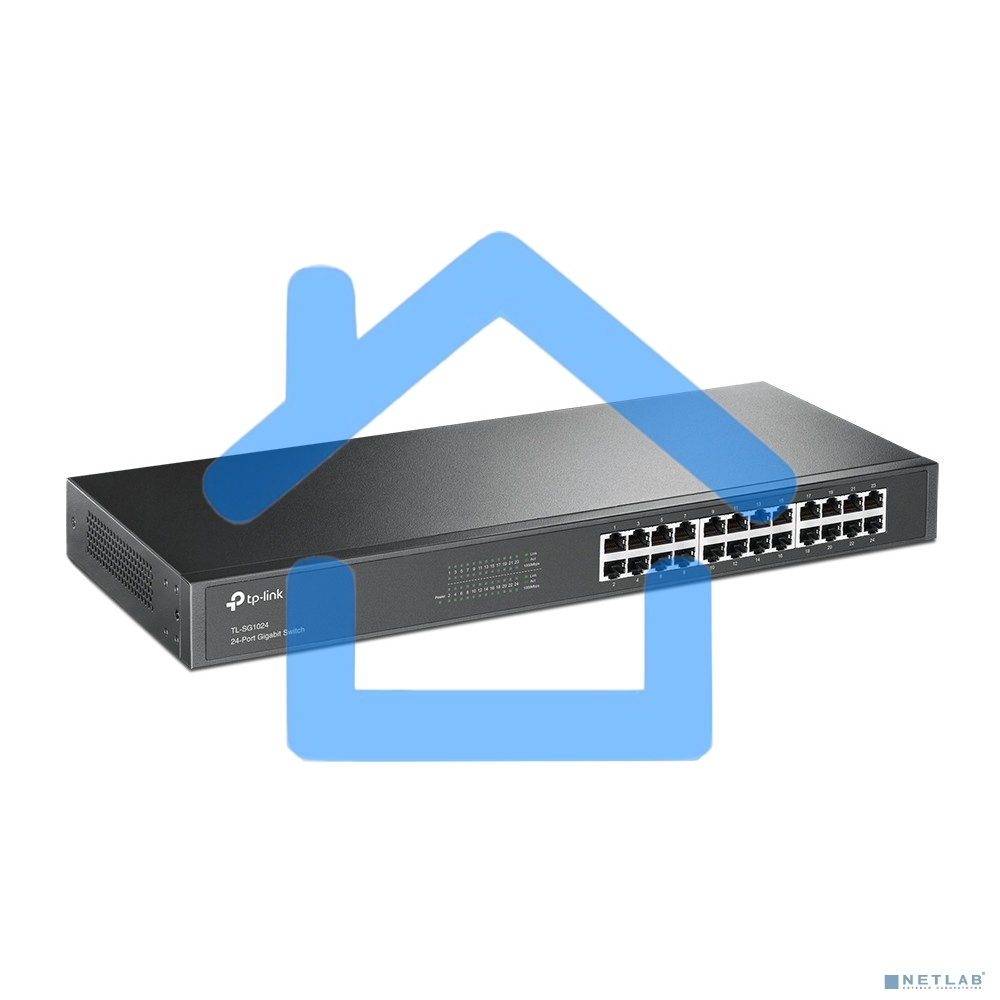 Сетевой коммутатор TP-Link SMB TL-SG1024 Коммутатор 24LAN 10/100/1000Mb/s Unmanagersd Gigabit Rackmount Switch