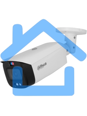 Уличная цилиндрическая IP-видеокамера TiOC DAHUA DH-IPC-HFW3449T1P-ZAS-PV-S5 с ИИ и активным сдерживанием 4Мп, 1/2.7” CMOS, моторизованный объектив 2.7~13,5мм (5x), видеоаналитика, ИК 50м, LED 40м