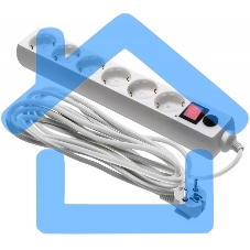 Сетевой фильтр Buro 600SH-16-5-W 5м (6 розеток) белый (коробка)