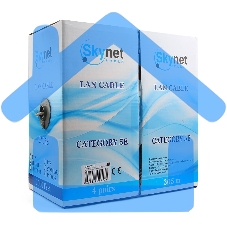 Кабель SkyNet Premium UTPнг-LSZH 4x2x0,51, низкое дымовыделение, нулевое содержание галогенов, медный, FLUKE TEST, кат.5e, однож., 305 м, box, оранжевый