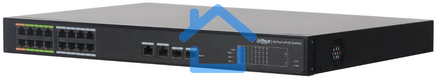 Коммутатор DH-LR2218-16ET-240 16 портовый ePoE управляемый