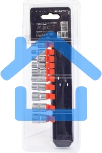 Набор торцовых головок PATRIOT SSR-1/4, CrV сталь, трещотка, удлинитель, 12 предм.Тороцовые головки 10 шт: 4,5,6,7,8,9,10,11,12,13 мм удлинитель 100мм 1шт трещотка 72 зуба 1 шт