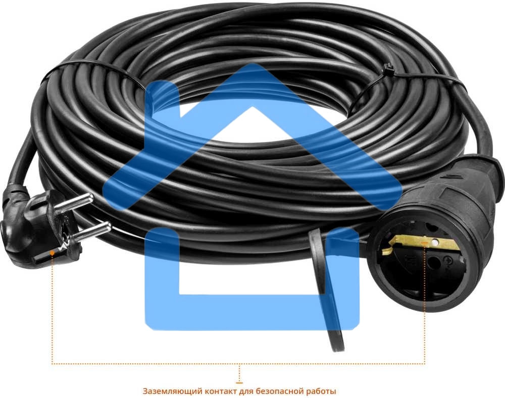 Удлинитель-шнур MC 315, 30 м, 3500 Вт, 1 гнездо, ПВС 3х1,5 мм2, STAYER