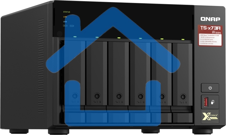 Сетевое хранилище без дисков SMB QNAP TS-673A-8G NAS, 6 trays 3,5