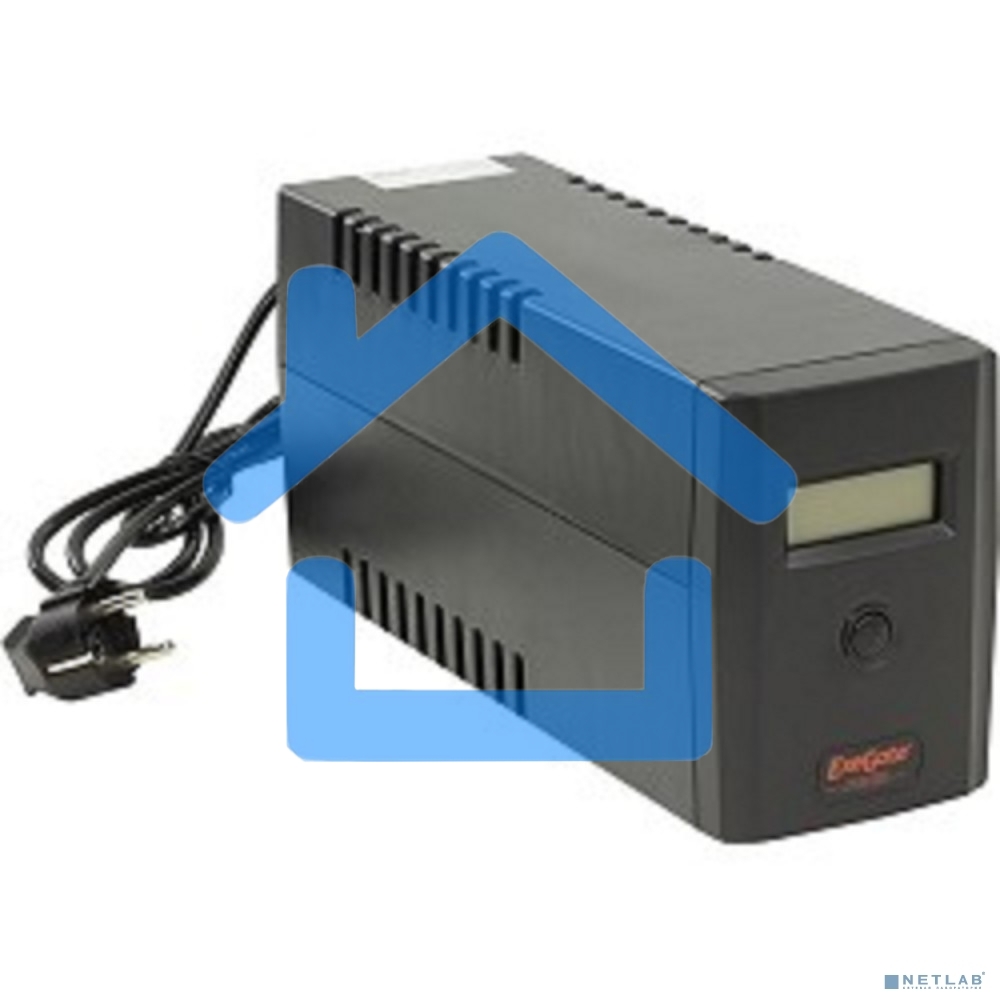 Источник бесперебойного питания ExeGate Power Smart ULB-800 LCD 800VA, черный, 2 евророзетки, USB
